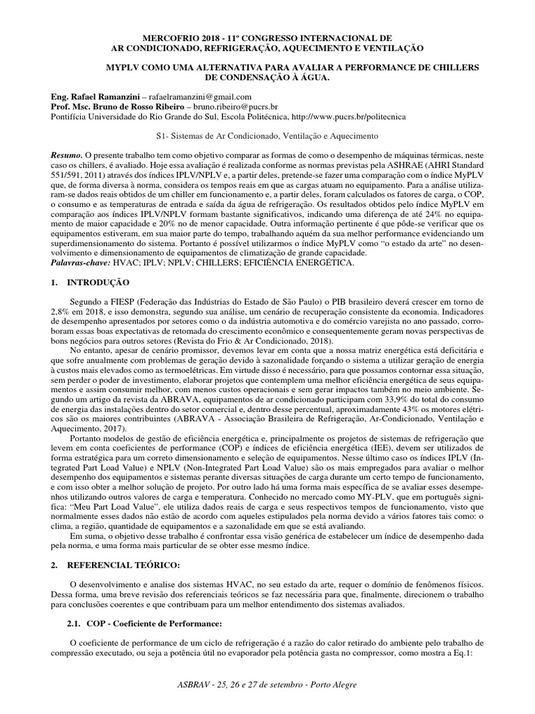 35 - Arqnovo (Sobre NPLV, IPLV) | PDF | Refrigeração | Ar condicionado