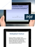 Dasar Kebijakan Dan Formulasi