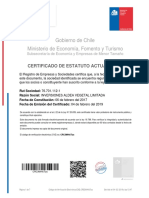 Certificiado Estatuto