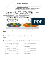 Ficha Números Pares e Impares