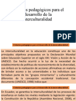 Criterios Pedagógicos para El Desarrollo de La Interculturalidad