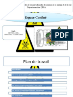 Espace Confiné: Mustapha Stambouli University of Mascara Faculté de Science de La Nature Et de La Vie Département de QPSA