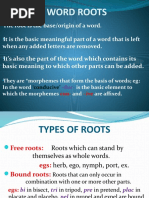 Word Roots (Greek & Latin)