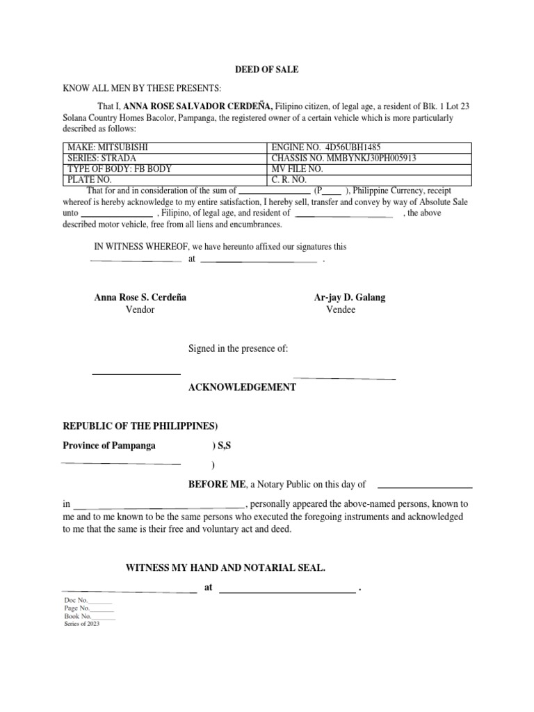 PDF Deed of Sale PDF
