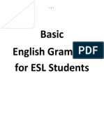 Basic English Grammar for ESL Students