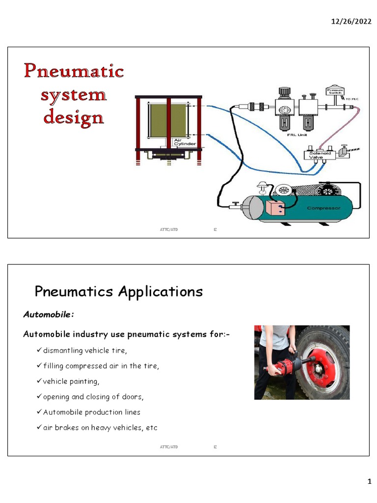 CH 3 Pneumatic System Design PDF Control Theory Pneumatics