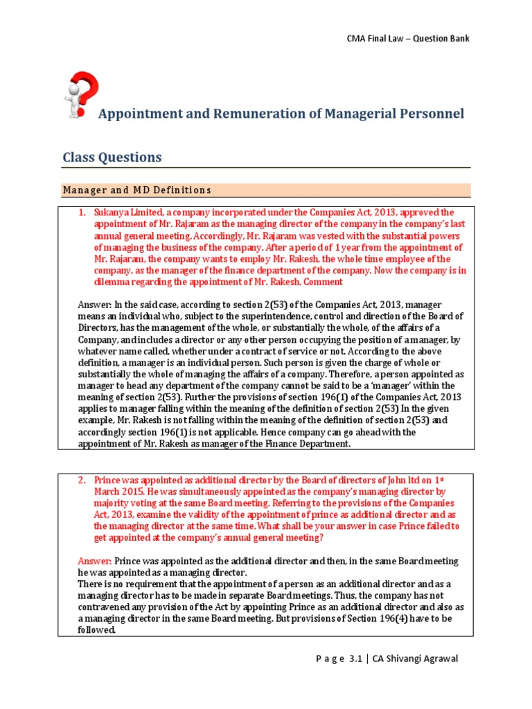 Managerial Remuneration Under Companies Act | PDF | Loans | Credit