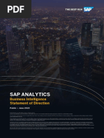 SAP Analytics BI Statement of Direction