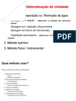 Aula 4. Determinação de Umidade e Cinzas