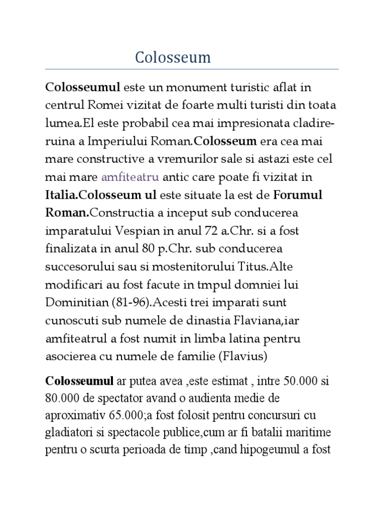 Colosseum | PDF