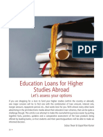 Education Loans For Higher Studies