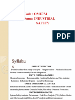 OME754 Industrial Safety Syllabus