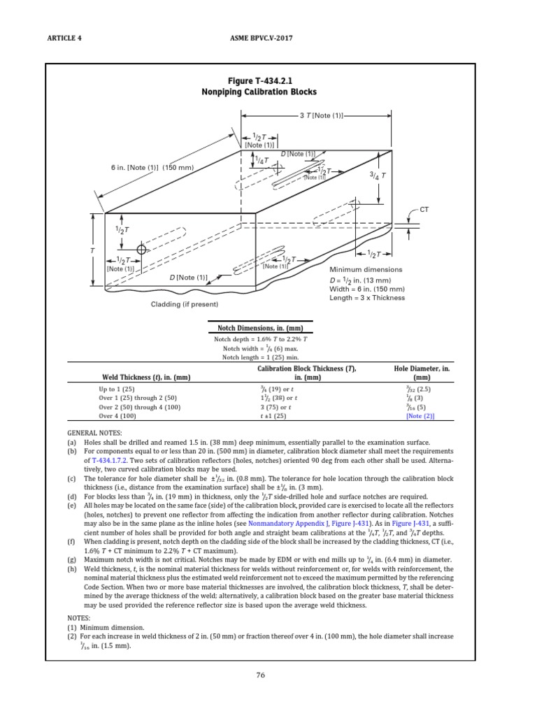Bloque Patron ASME UT | PDF | Engineering Tolerance | Mechanical ...