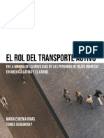 El Rol Del Transporte Activo en La Mejora de La Movilidad de Las Personas de Bajos Ingresos en America Latina y El Caribe
