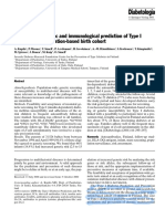 Feasibility of Genetic and Immunological Prediction of Type I Diabetes in A Population-Based Birth Cohort