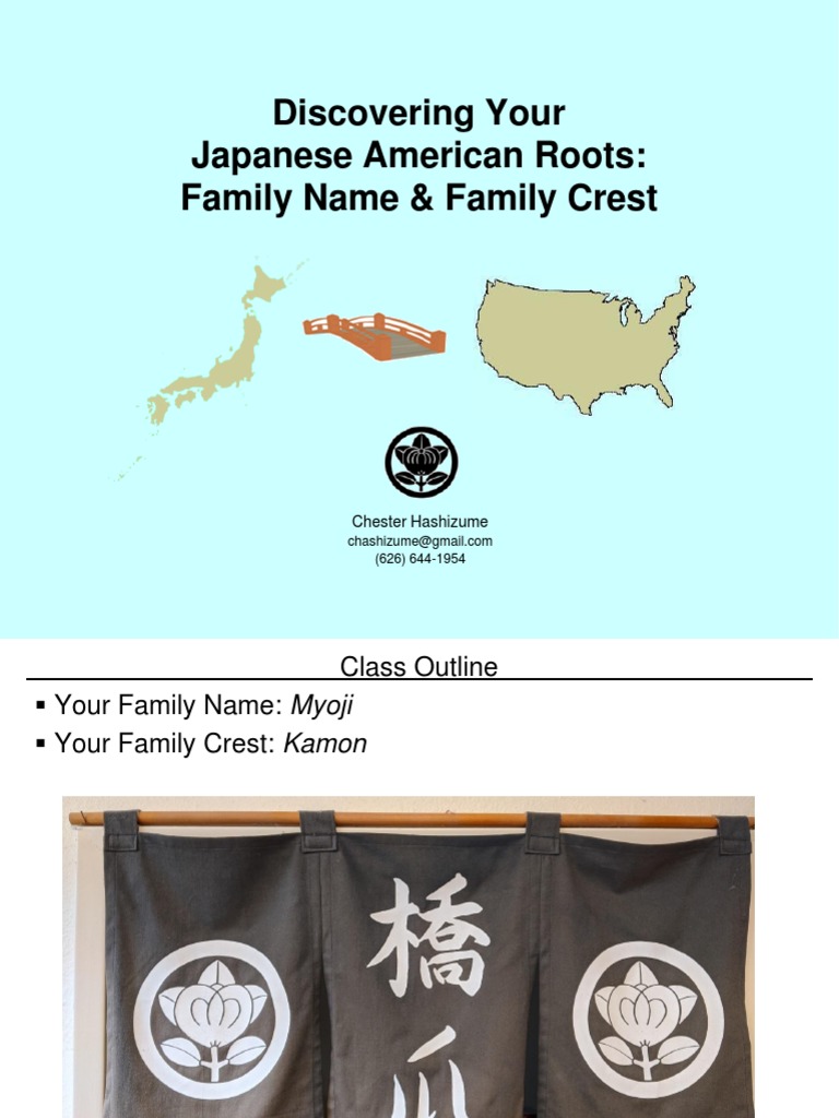 Discovering Your Japanese American Roots Family Name Crest 06 07 20 ...