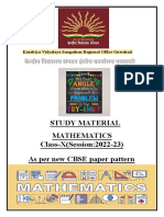 Study Material Class X Maths
