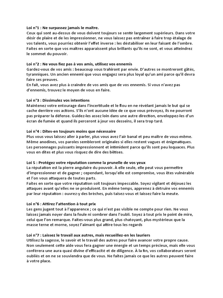 48 Lois Du Pouvoir PDF