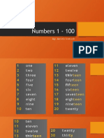 Numbers 1 - 100