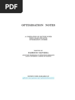 Optimisation Notes