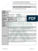 Programa de Formación 836137 Tecnico en Mantenimiento y Reparacion de Edificaciones