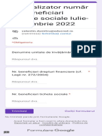 Centralizator Număr de Beneficiari Tichete Sociale Iulie-Decembrie 2022