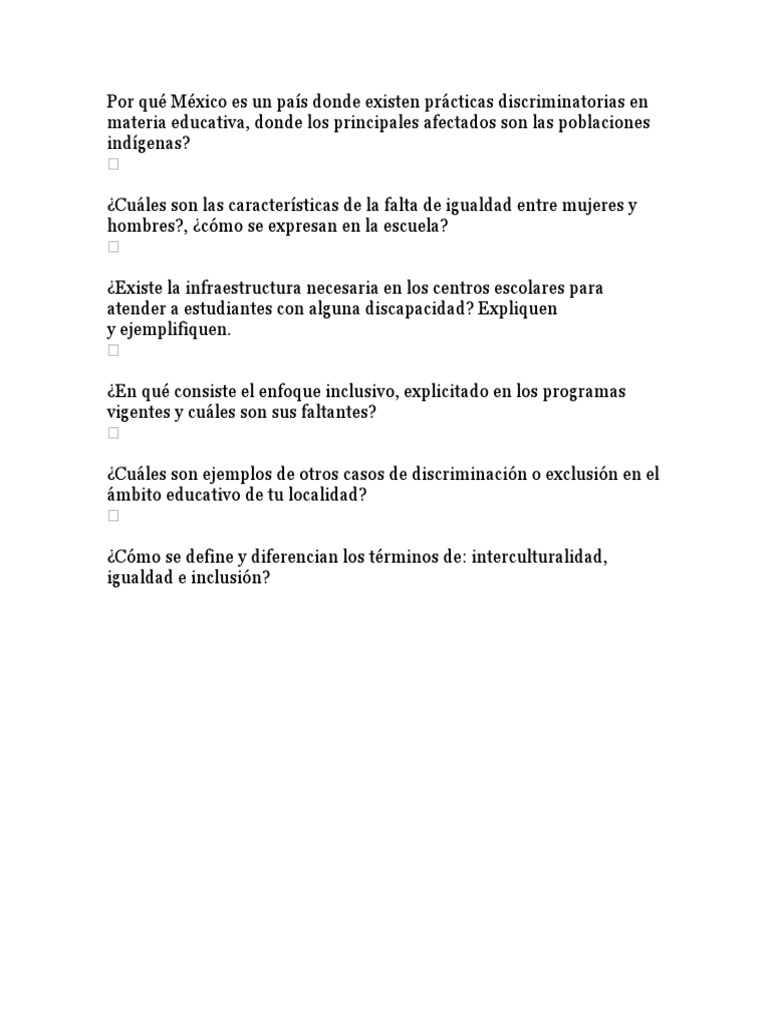 Por qu m xico es un pa s donde existen pr cticas discriminatorias en