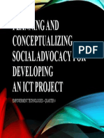 Planning and Conceptualizing Social Advocacy For Developing An Ict Project