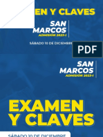 San Marcos Examen y Claves Sábado 10 Diciembre