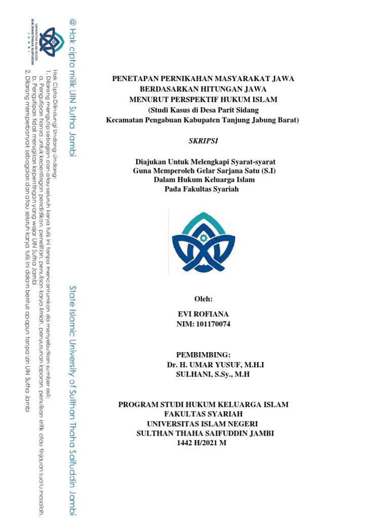 Penetapan Pernikahan Masyarakat Jawa Berdasarkan Hitungan Jawa Menurut