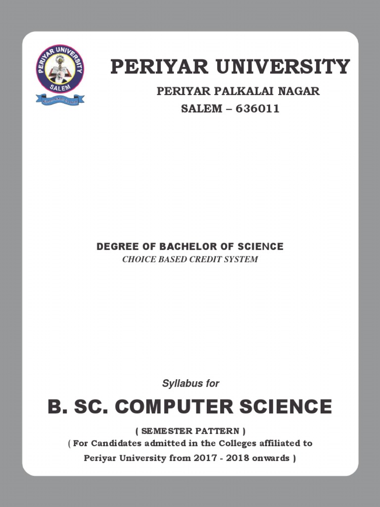 B.sc-computer-Science 2017 2018 Syllabus | PDF | Class (Computer ...