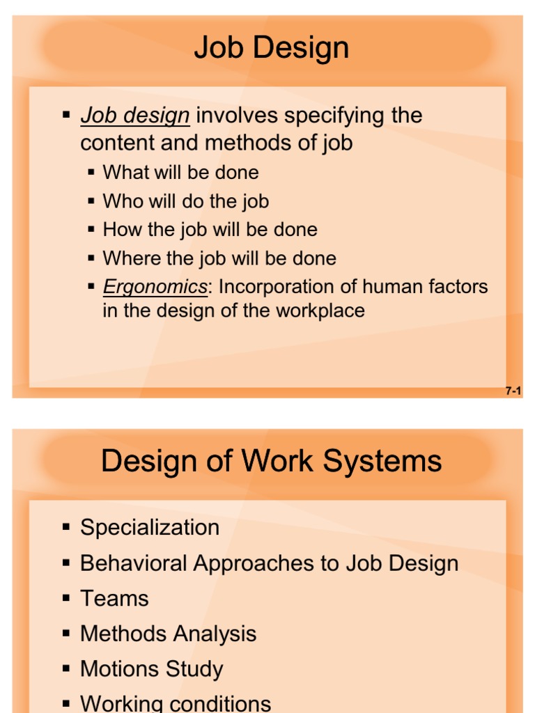 Work Design | PDF