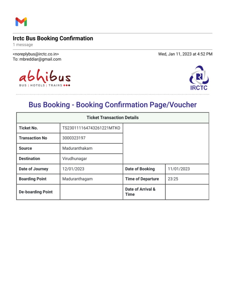 Chartered Bus Ticket Pdf 