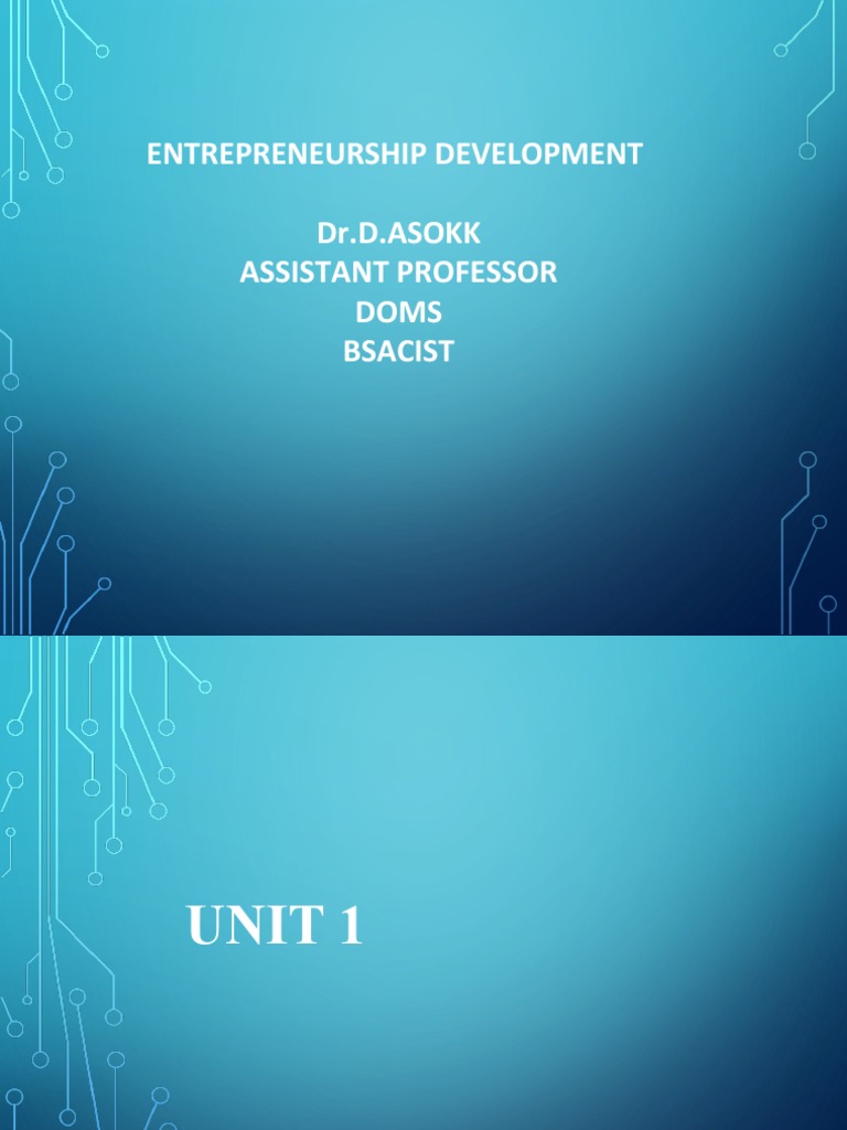 Entrepreneurship Development Pdf