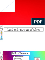 Land and Resources of Africa