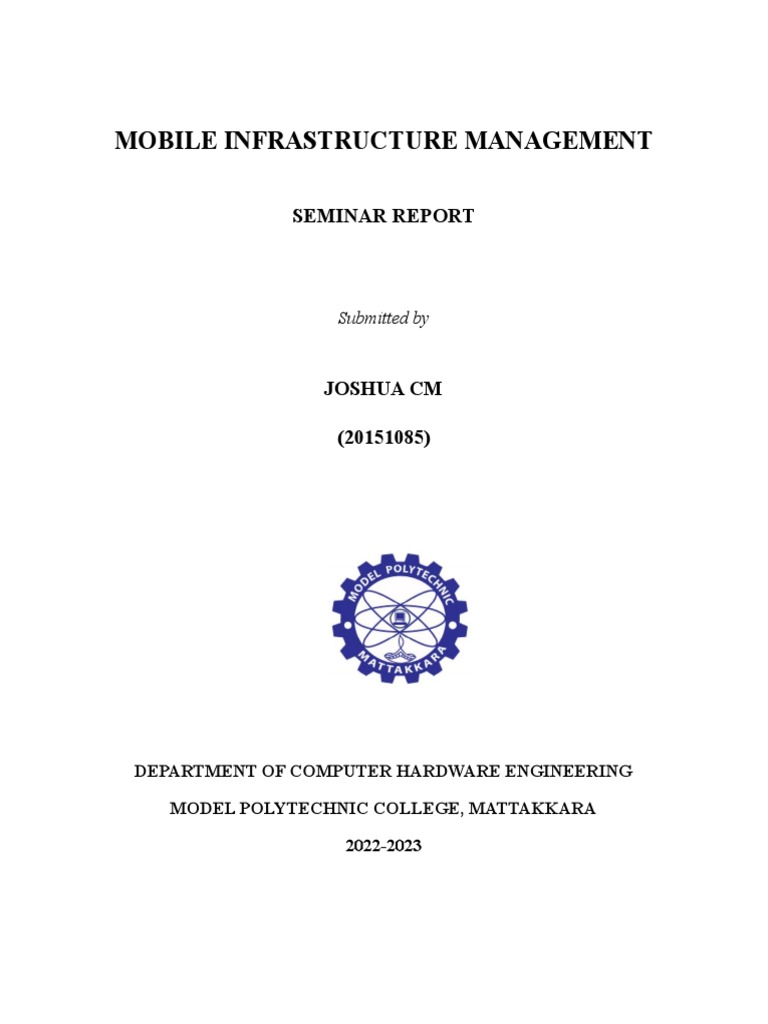 Mobile Infrastructure Management | PDF | Operating System | 4 G