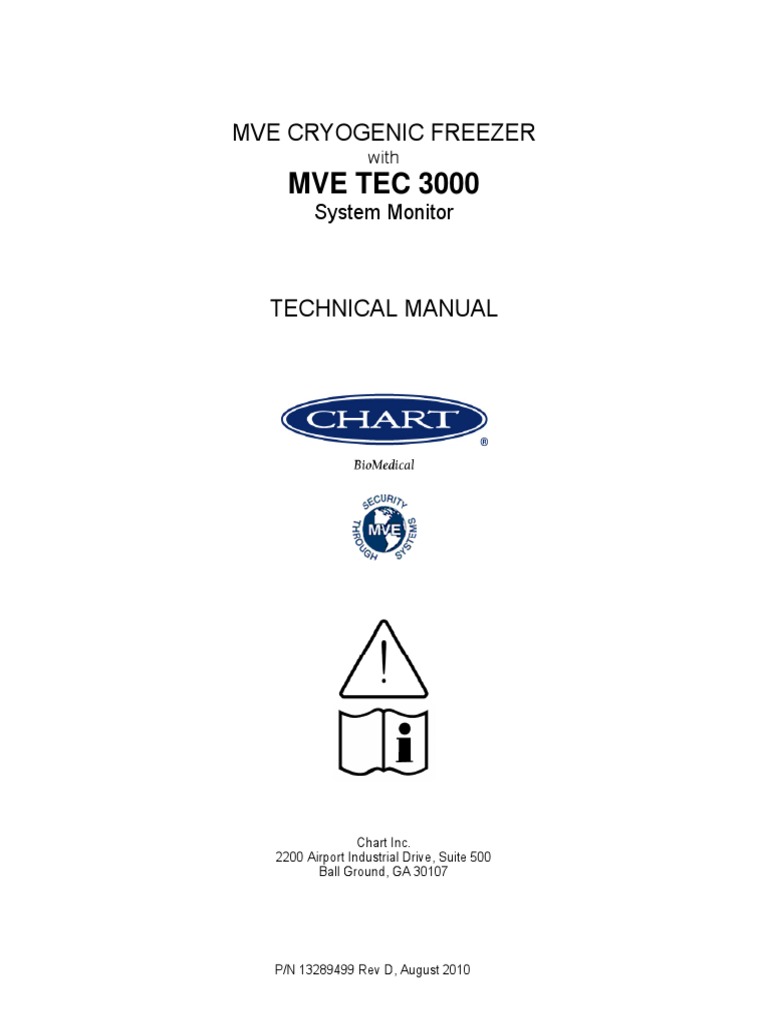 MVE TEC 3000 Technical Manual | PDF | Refrigerator | Phases Of Matter