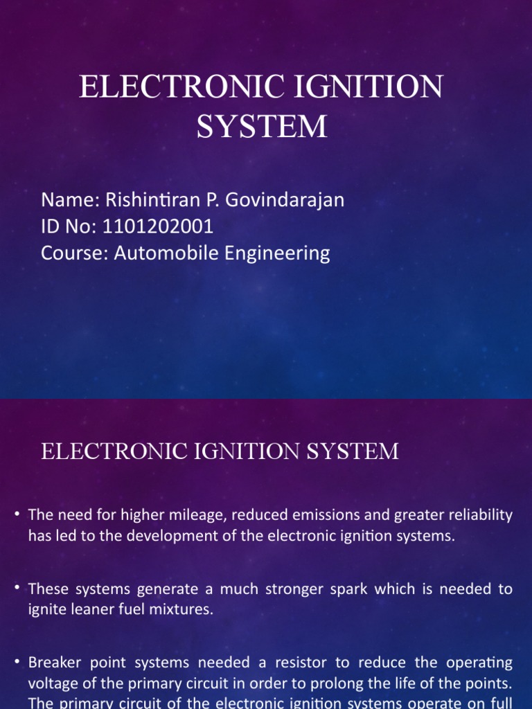 AE Electronic Ignition System PDF Ignition System Distributor