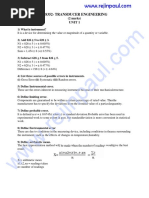 Transducer Engineering 2 marks with answers