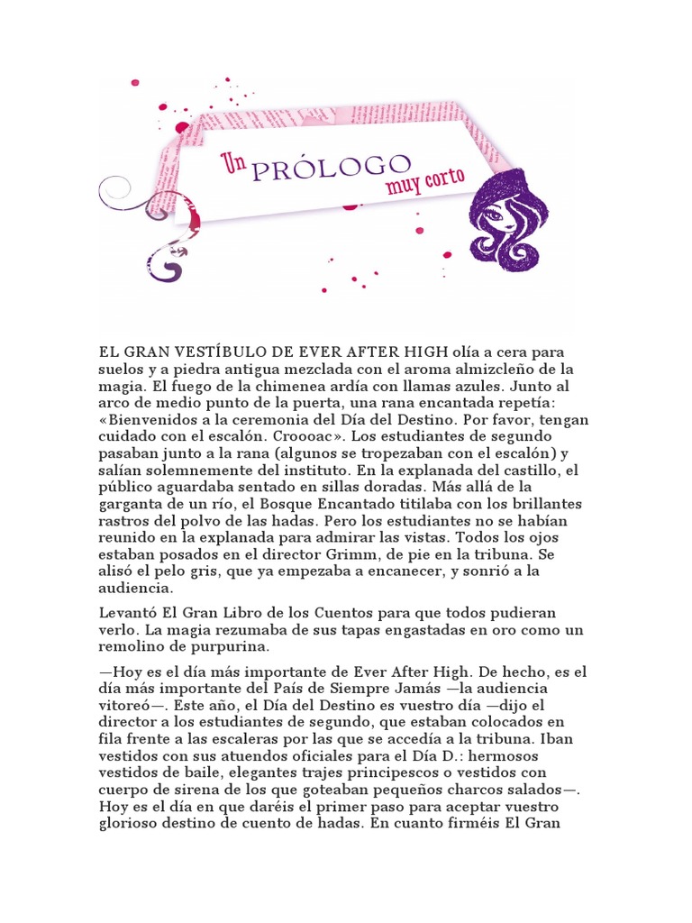 Ever After High | PDF | Historias Tradicionales | Folklore europeo
