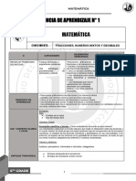 Experiencia de Aprendizaje 1 - Fracciones, Números Mixtos y Decimales - Iii Trim