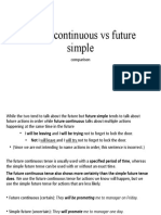 Future Continuous Tense vs. Simple Future