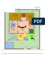 Basic floor plan layout for a 42'x60' house