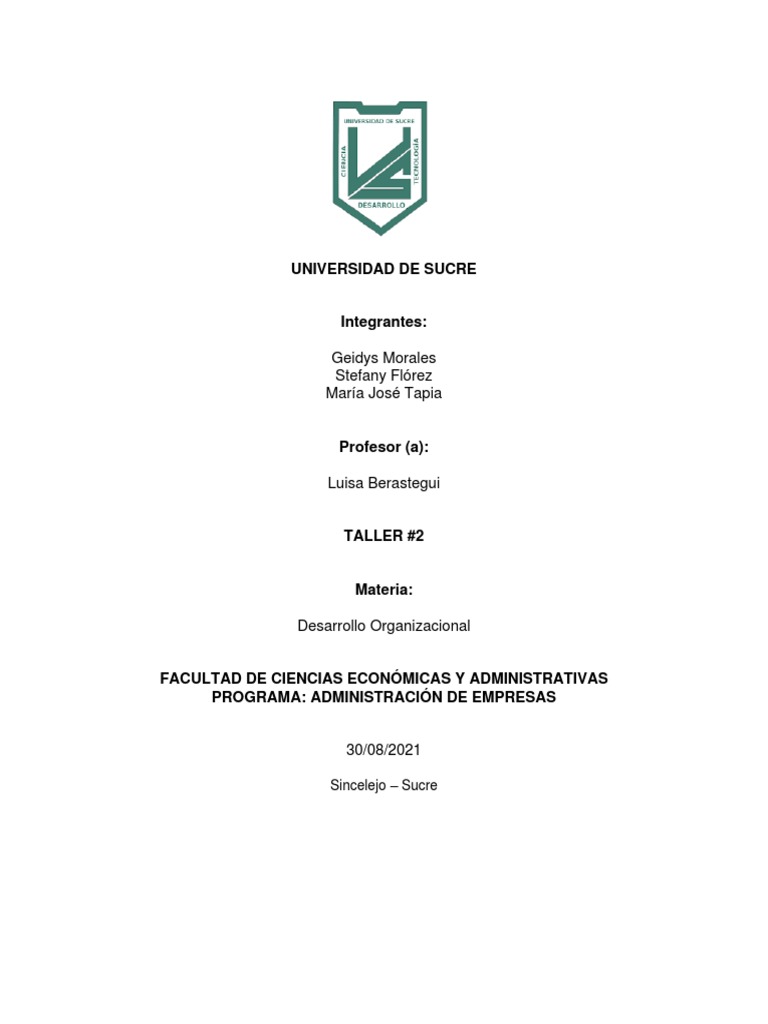Taller de Desarrollo Organizacional | PDF | Business | Economias