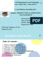Material Handling P&OM (Kaushal 'BBA 2'B' Roll No. 93)