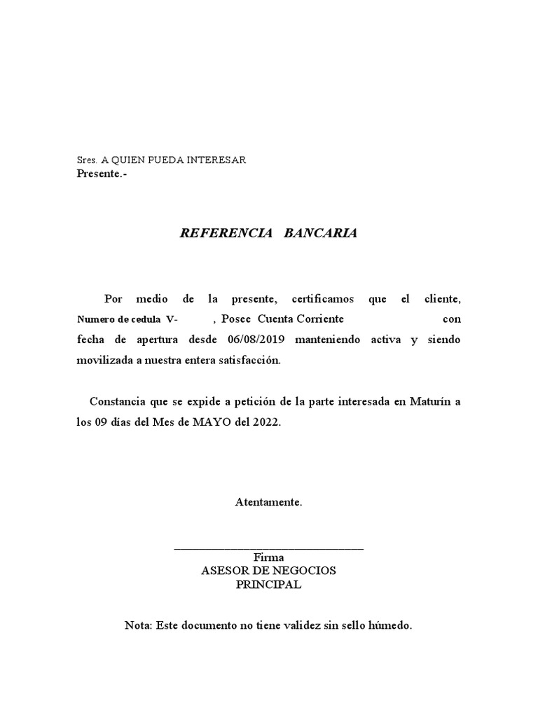 Referencia Bancaria PDF