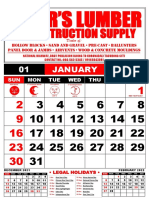 A3 - Comercial Calendar Template