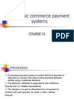 Electronic Commerce Payment Systems: Course Vi
