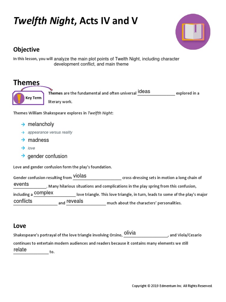 Twelth Night IV &amp; V | PDF | Twelfth Night