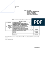 FACTURE N°11/22: Objet: Travaux de Sablage Et Reprise de La Peinture Des Rideaux